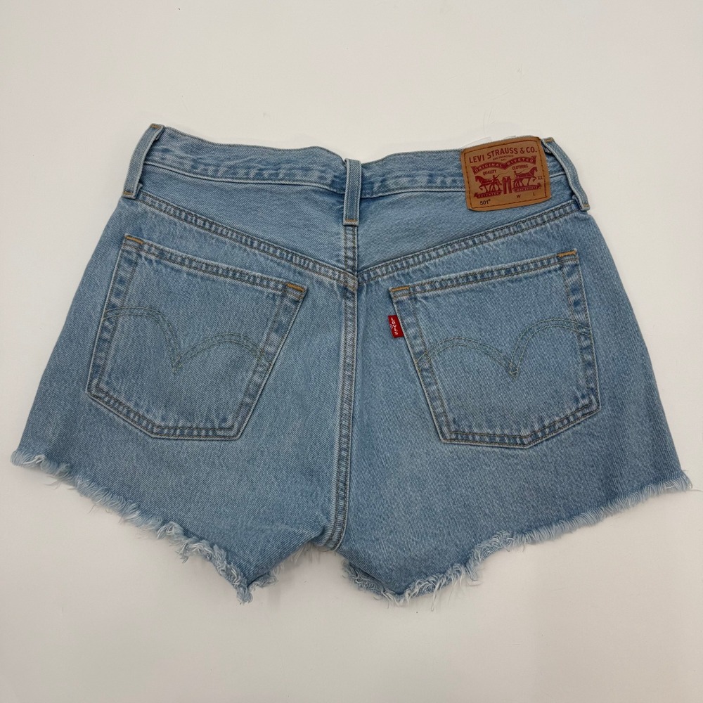 Levis Shorts Womens Size 27 501 Original Denim Jorts Light Wash High Waist